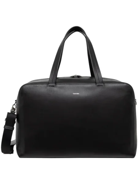 Táska Calvin Klein Ck Premium Leather Weekender fekete