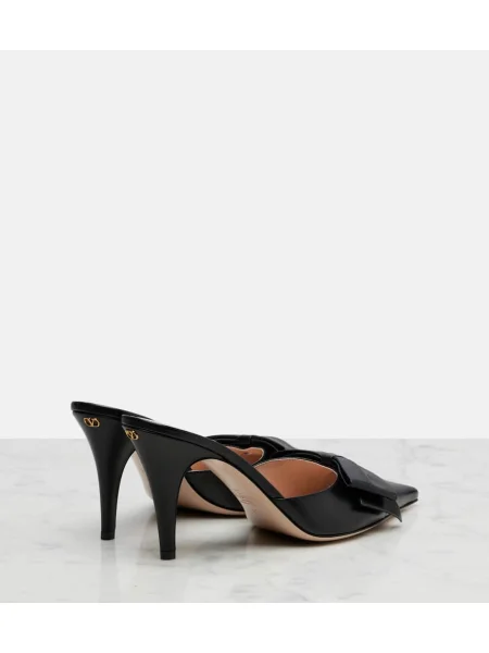 Papuci tip mules Valentino Garavani din piele negru
