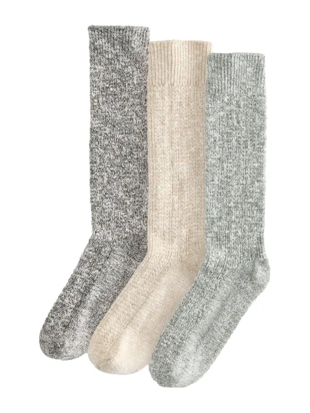 Next Șosete bej amestecat / verde amestecat / amestecat negru