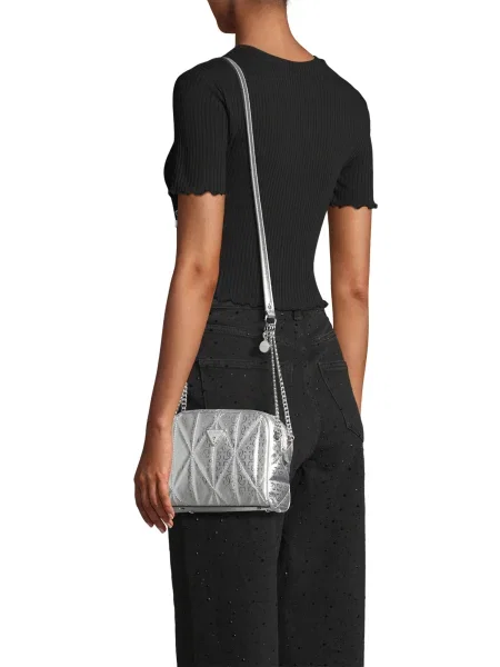 Ročna torba Guess srebrna