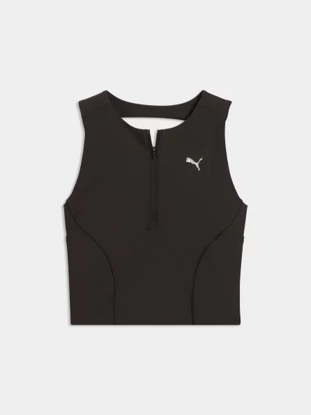 Спортивна майка PUMA W Run Lightstride Crop Top комбінований верх чорний
