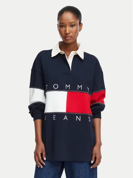 Tommy Jeans Džemperis Tjw Ovs Tamsiai Oversize mėlyna
