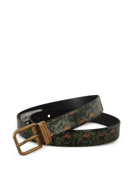 Curea Dolce & Gabbana din piele cu imagine negru