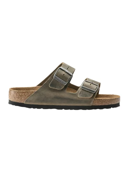 Klapki BIRKENSTOCK Arizona SFB LEOI Narrow faded khaki brązowe