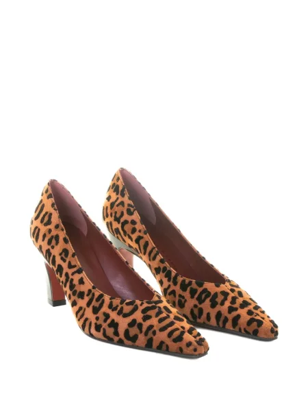 Pantofi cu toc Roberto Festa din piele de căprioară cu imagine cu model leopard maro