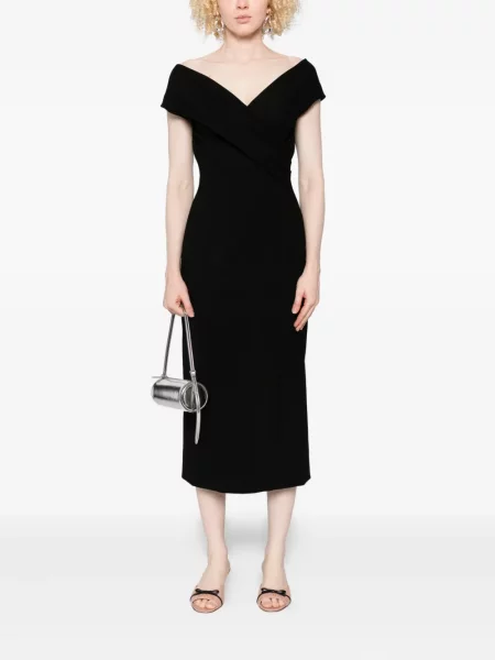 Rochie midi Ermanno Scervino până la genunchi de costum negru
