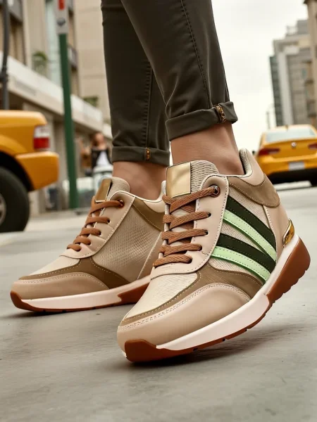 Маратонки Resti с клин ток кафяво