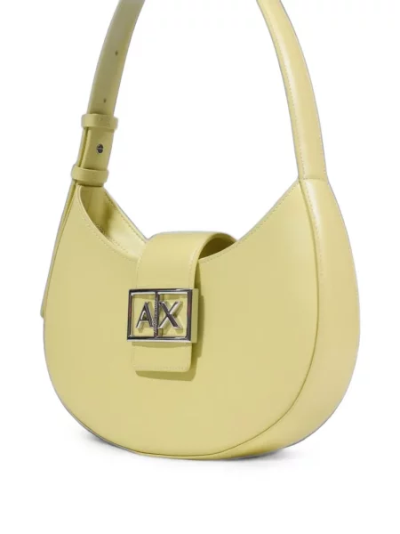 Geantă Armani Exchange cu autograf galben