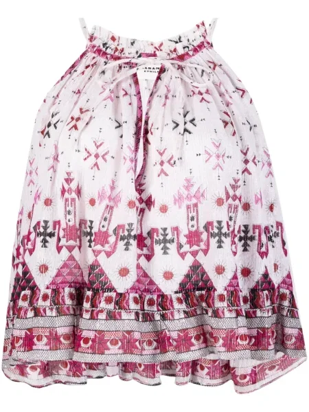 Cropp bluză Isabel Marant cu imagine alb