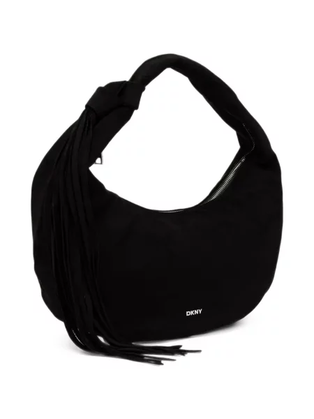 Shopper kabelka Dkny s třásněmi černá