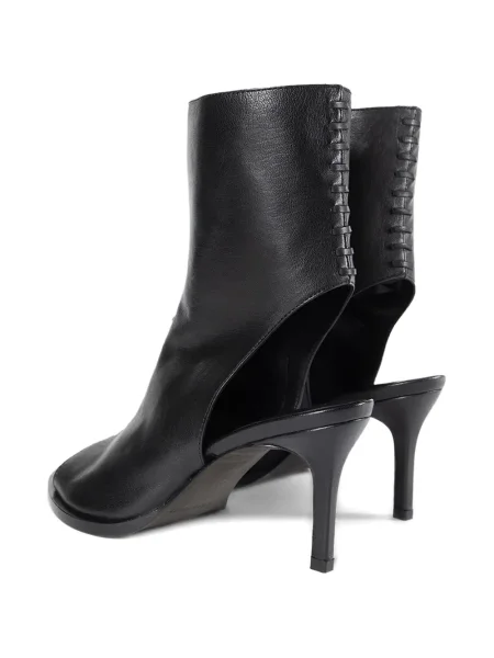 Pantofi cu toc Ann Demeulemeester din piele cu vârf deschis negru