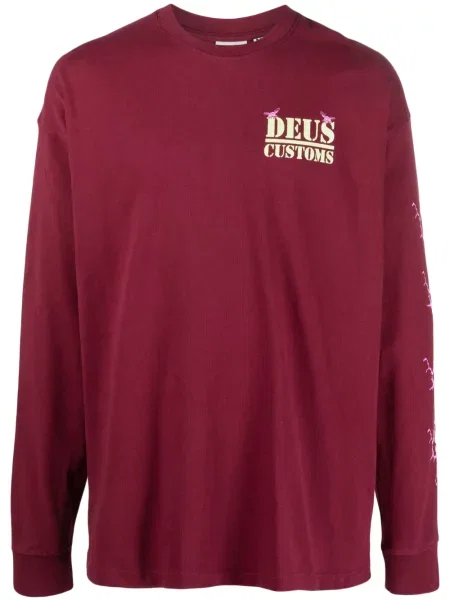 Tricou Deus Ex Machina lung roșu