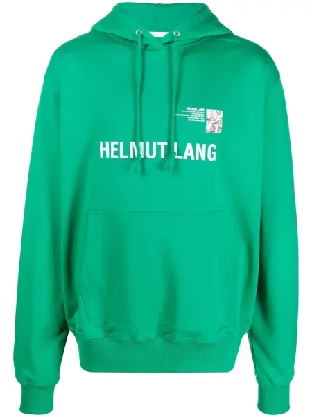 Hanorac cu glugă Helmut Lang cu imagine cu cordon