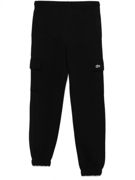 Lacoste pantaloni de trening din neted negru