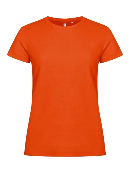 Clique Basic-T dopasowany T-shirt z bawełny – blood orange pomarańczowa