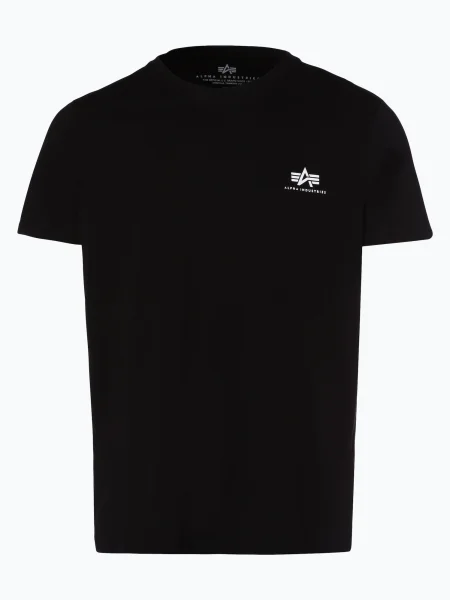 Pánske tričko Alpha Industries Basic Small Logo black čierna