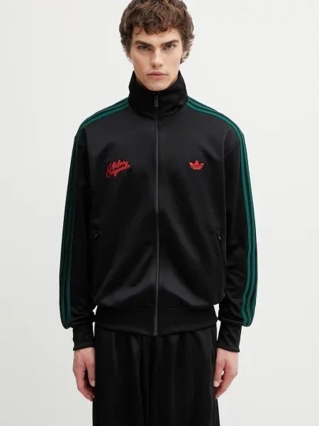 Φούτερ adidas Tt Black/ Collegiate Green XXL μαύρο