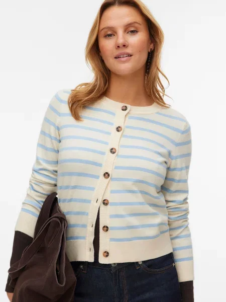VERO MODA Kardigán VMSaba nebielená / svetlomodrá