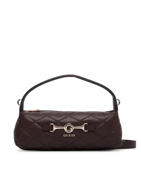 Guess Torebka Frances Mini brązowy