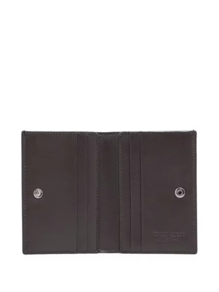 Bőr pénztárca Giorgio Armani autogrammal barna