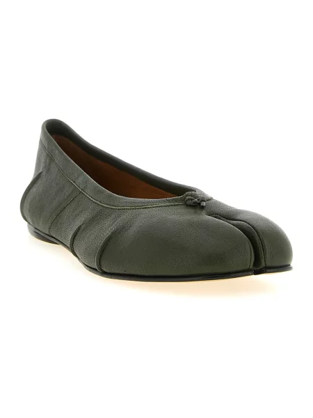 Balerinki Maison Margiela skórzane zielone