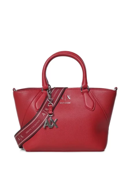 Geantă shopper Armani Exchange cu autograf roșu