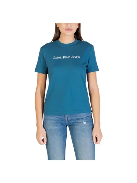 Tricou Calvin Klein cu autograf verde