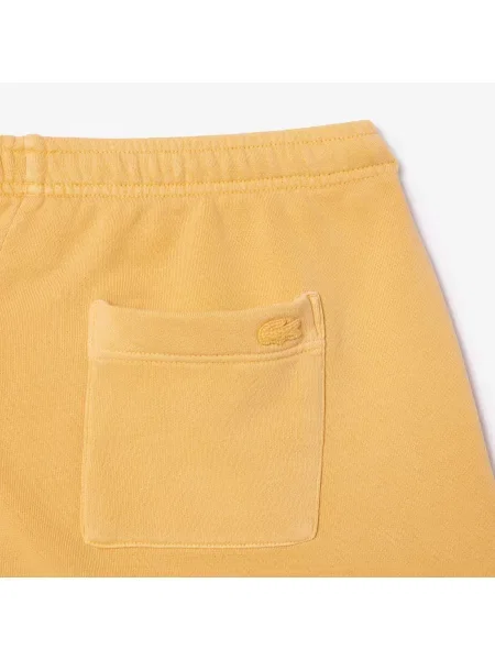 Lacoste Krótkie Spodenki Natural Dyed Cotton Fleece żółte