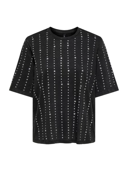 ONLY Tricou ONLLUCY / argintiu negru