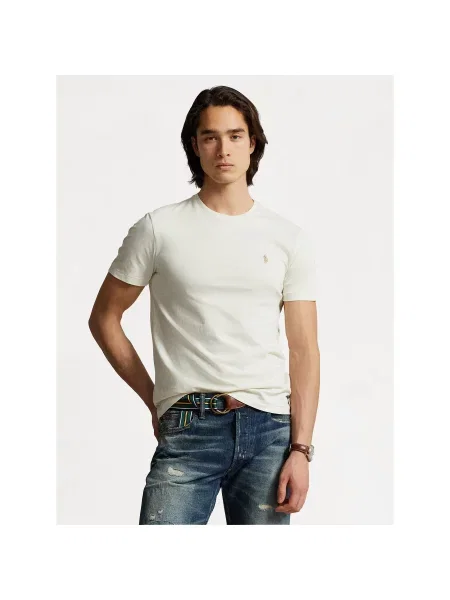 Polo Ralph Lauren T-Shirt Εκρού Custom Slim Fit