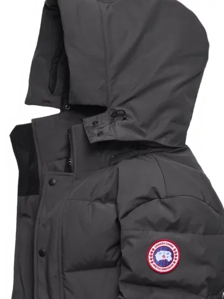 Geacă Canada Goose cu glugă gri
