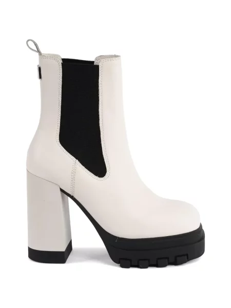 Botine chelsea Tommy Hilfiger cu platformă alb