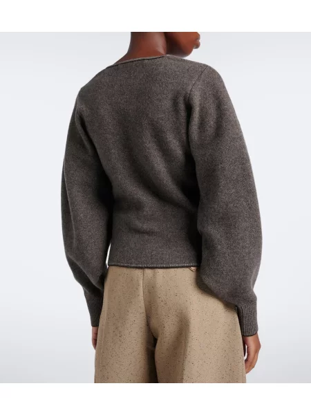 Cardigan Jacquemus de lână gri