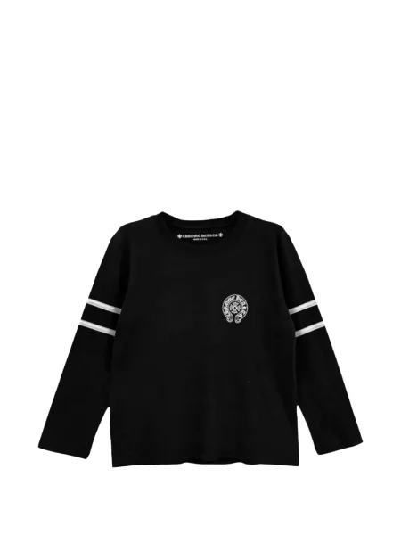 Dugo majica Chrome Hearts s uzorkom srca crna