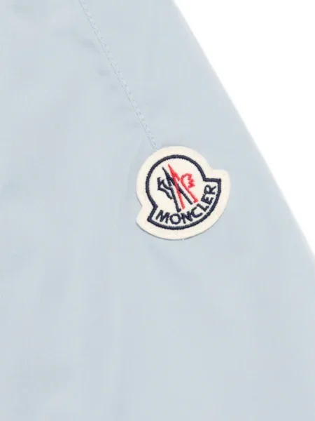 Geacă Moncler cu glugă albastru