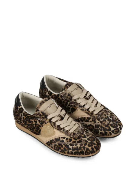 Sneakerși Philippe Model Paris cu imagine cu model leopard maro