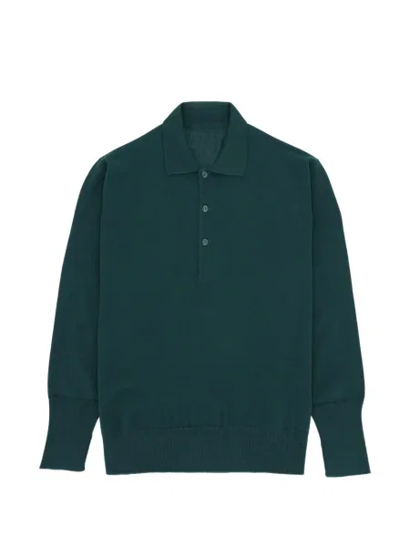 Polo Fortela din cașmir verde