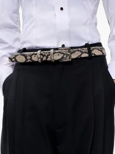 Cu centură curea Cordera din piele cu model piele de șarpe