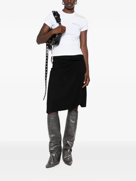 Scurt tricou Off-white cu imagine alb