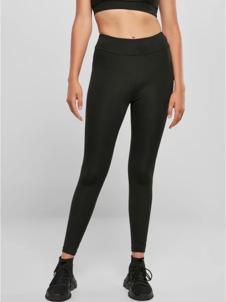 Leggings Urban Classics cu talie înaltă negru