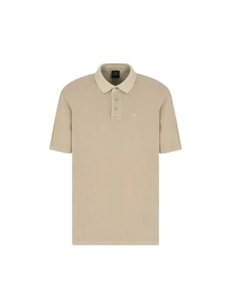 Koszulka polo Armani Exchange beżowa