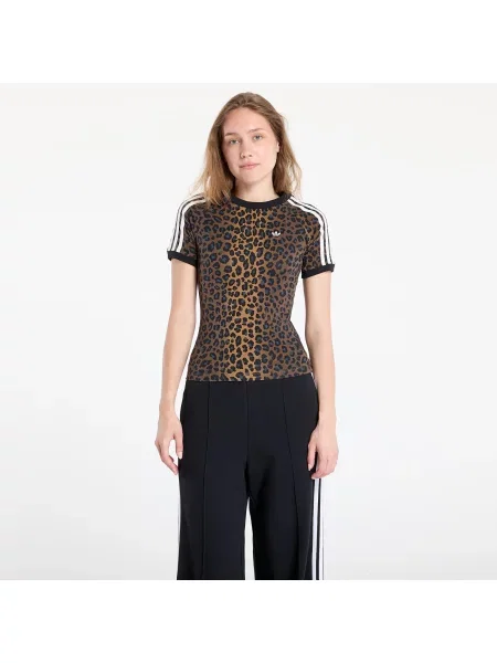 Adidas T-Shirt Leopard Cali καφέ