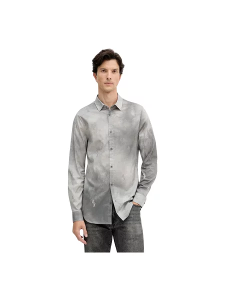 Koszula Armani Exchange z nadrukiem szara
