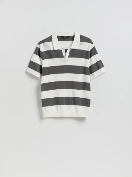 Reserved sweter polo czarny