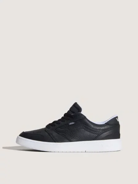 Кожаные кеды Vans черные
