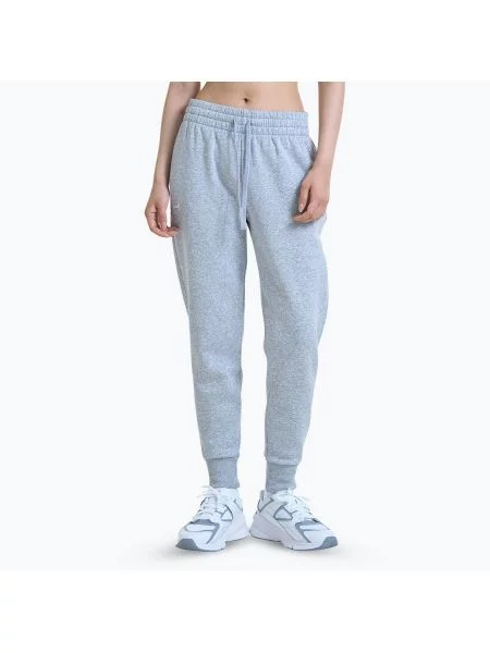 Spodnie Under Armour Rival Fleece Joggers mod gray light heather/white białe