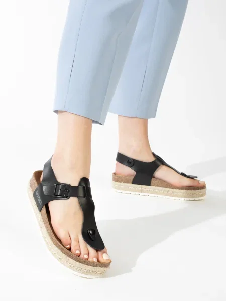 Bayton Flip-flops Celiane crem / maro / negru alb