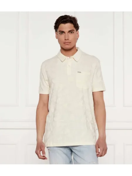 Guess Tricou polo Écru