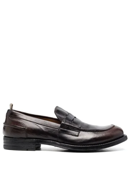 Pantofi loafer Officine Creative din piele slip-on maro