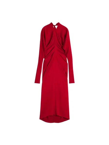 Sukienka Lanvin drapowana czerwona